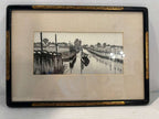 Japanese Woodblock Print of a Rural Canal Scene Showa Period, circa 1930–1955