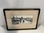 Japanese Woodblock Print of a Rural Canal Scene Showa Period, circa 1930–1955