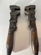 Pair of C. J. Coe Patent Adjustable Pipe Wrenches Worcester, Massachusetts, patented November 3, 1874 Circa 1875–1890