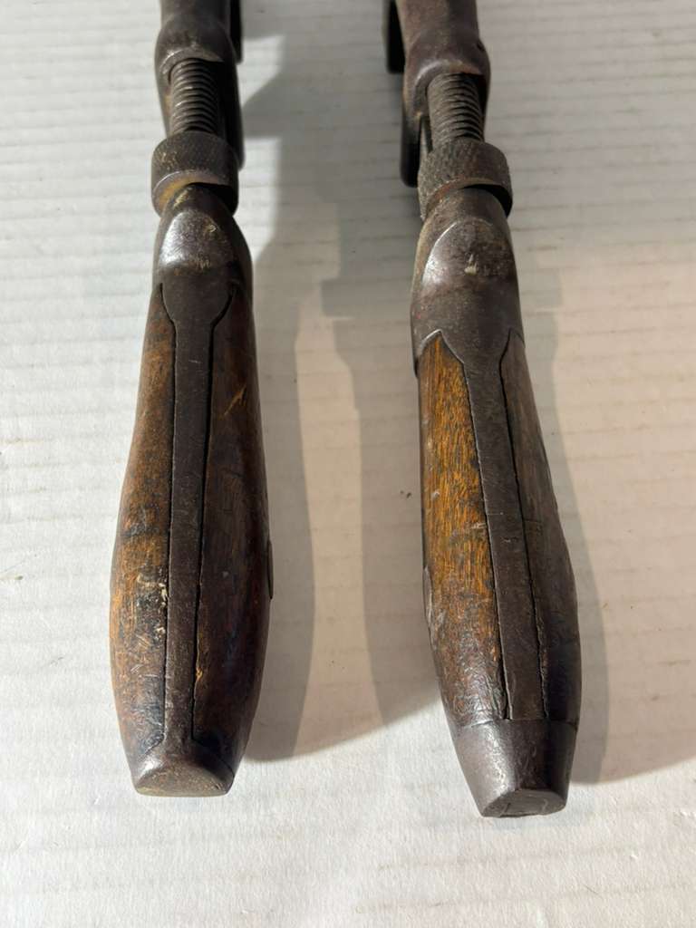 Pair of C. J. Coe Patent Adjustable Pipe Wrenches Worcester, Massachusetts, patented November 3, 1874 Circa 1875–1890