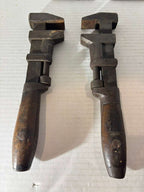 Pair of C. J. Coe Patent Adjustable Pipe Wrenches Worcester, Massachusetts, patented November 3, 1874 Circa 1875–1890