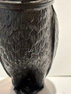 Art Deco Owl-Form Shaker with Amber Glass Eyes Continental Europe, circa 1925–1935