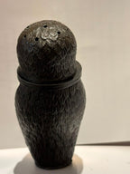 Art Deco Owl-Form Shaker with Amber Glass Eyes Continental Europe, circa 1925–1935