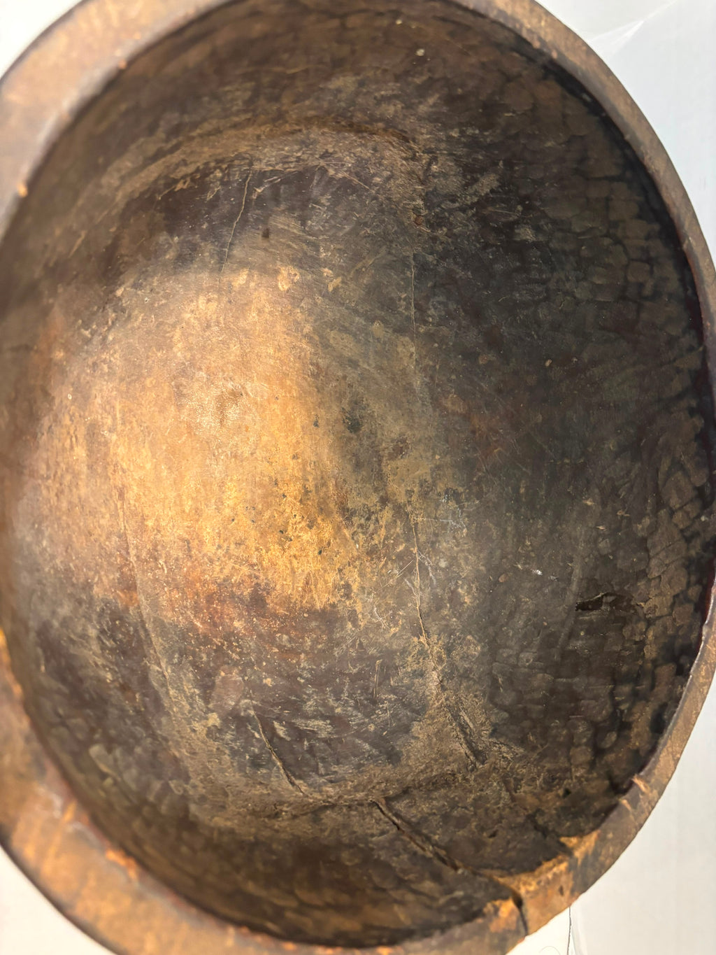 Rare Primitive Hand-Carved Hardwood Bowl Probably Northern European or Early American, Late 18th–Early 19th Century