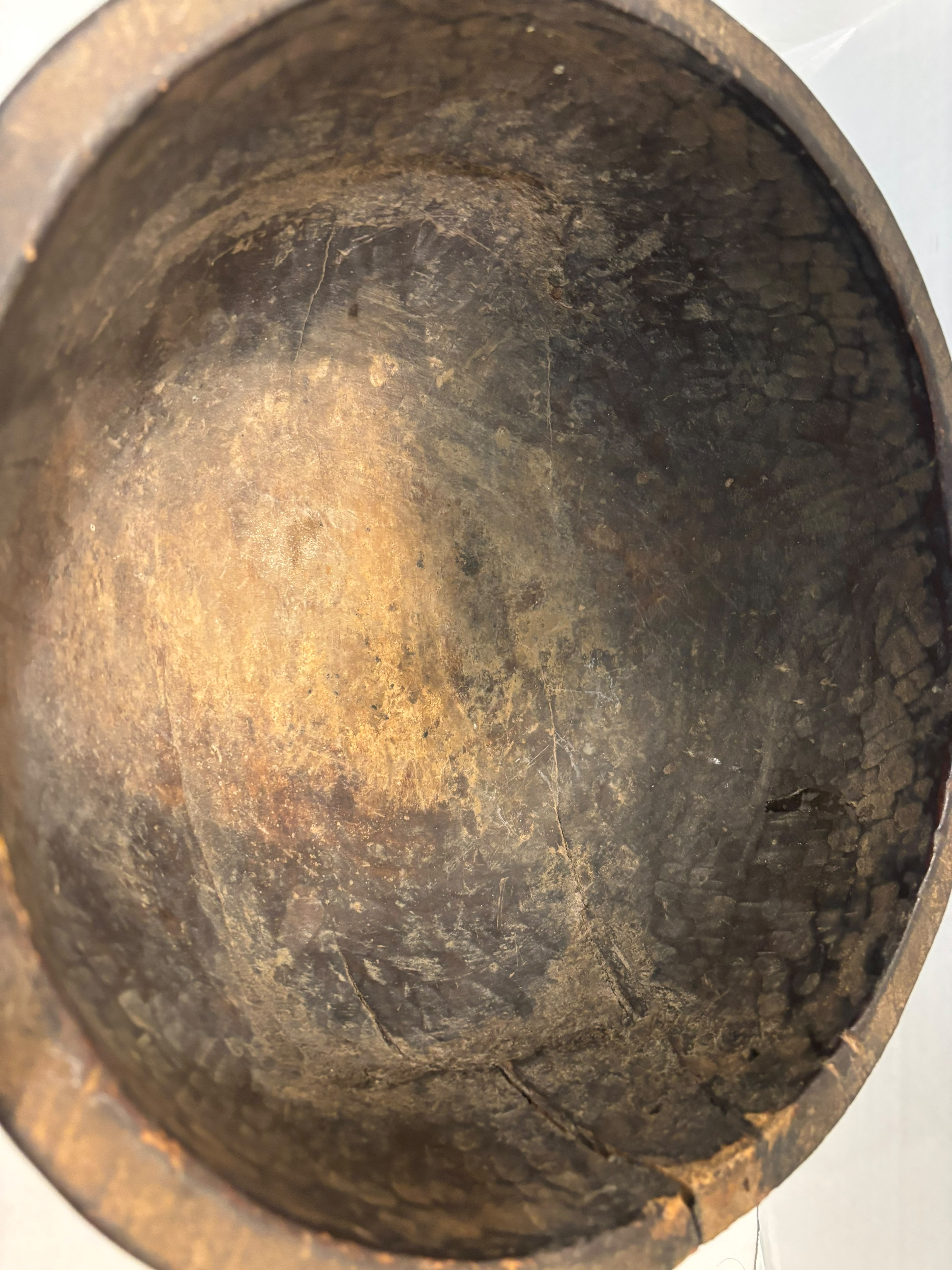 Rare Primitive Hand-Carved Hardwood Bowl Probably Northern European or Early American, Late 18th–Early 19th Century