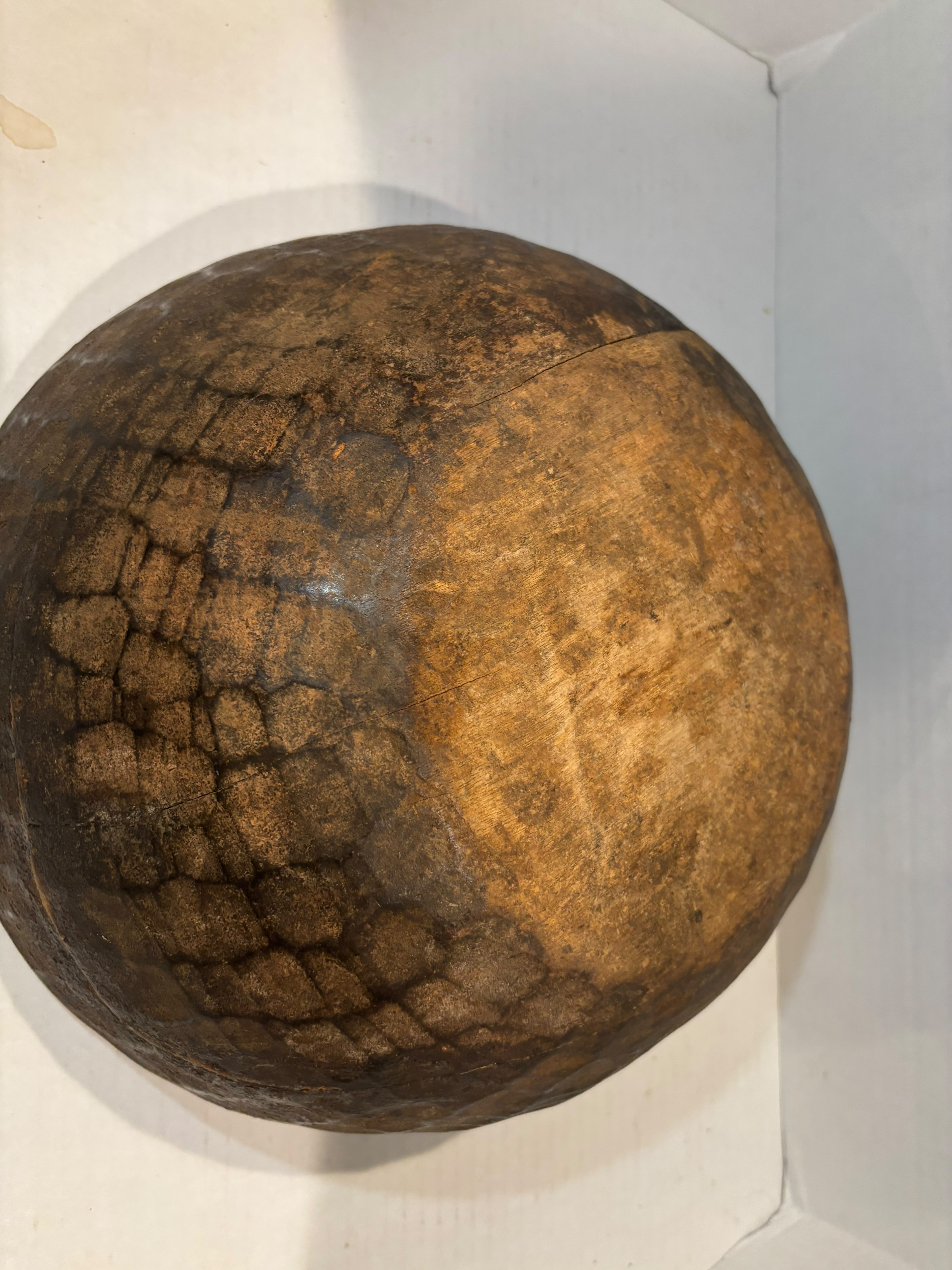 Rare Primitive Hand-Carved Hardwood Bowl Probably Northern European or Early American, Late 18th–Early 19th Century