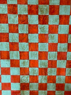 American Folk Art Painted Checkerboard with Whimsical Pig Motif, circa 1890–1925.