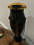Monumental Blenko Hand-Blown Art Glass Fish Vase American, circa 1970s