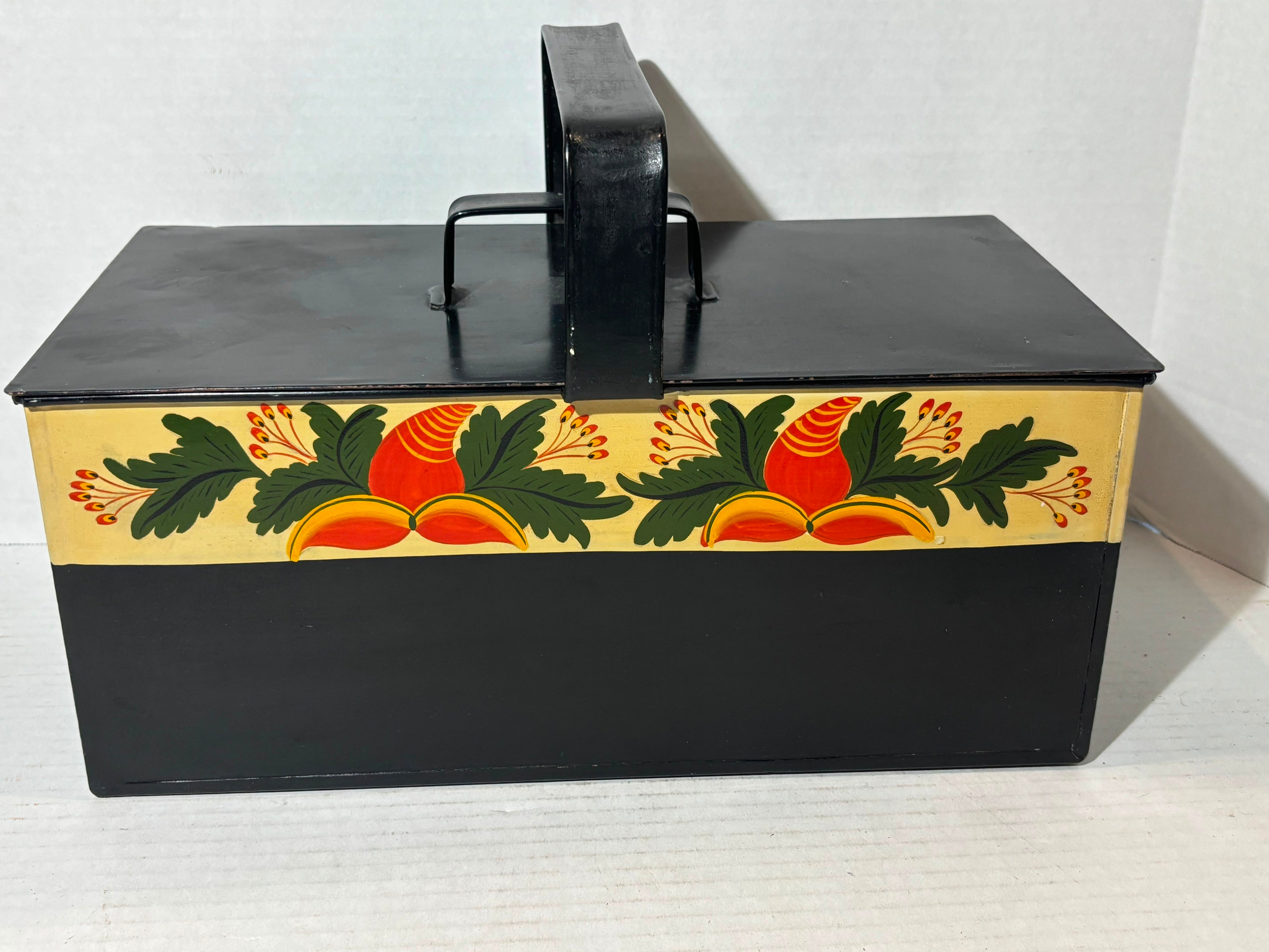 Late 19th Century Painted and Japanned Tin Document Box, attributed to Geo. H. Mason & Co. Boston.