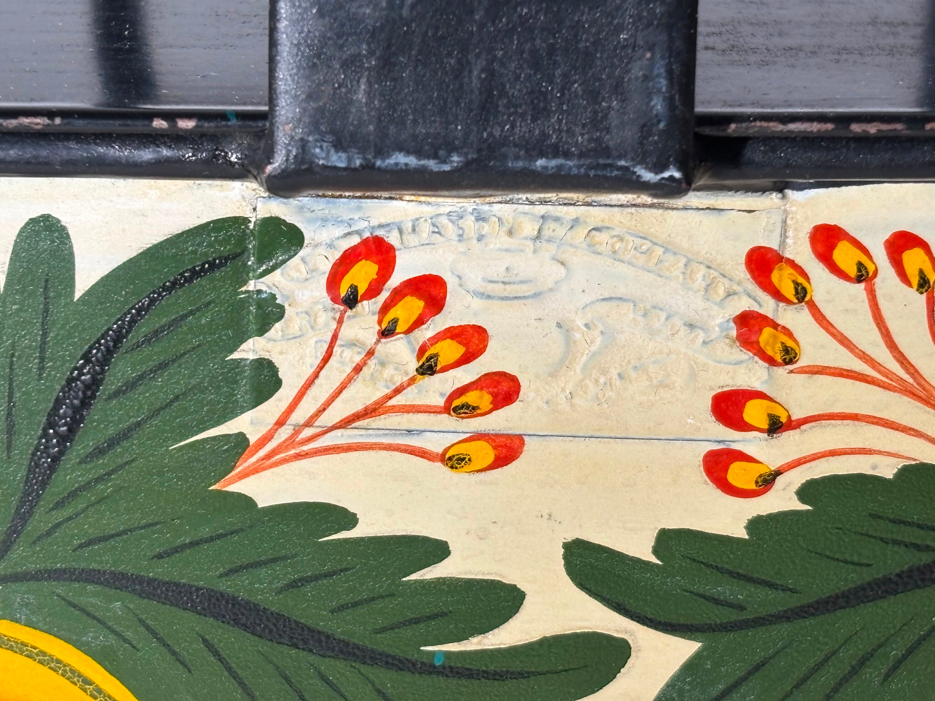 Late 19th Century Painted and Japanned Tin Document Box, attributed to Geo. H. Mason & Co. Boston.