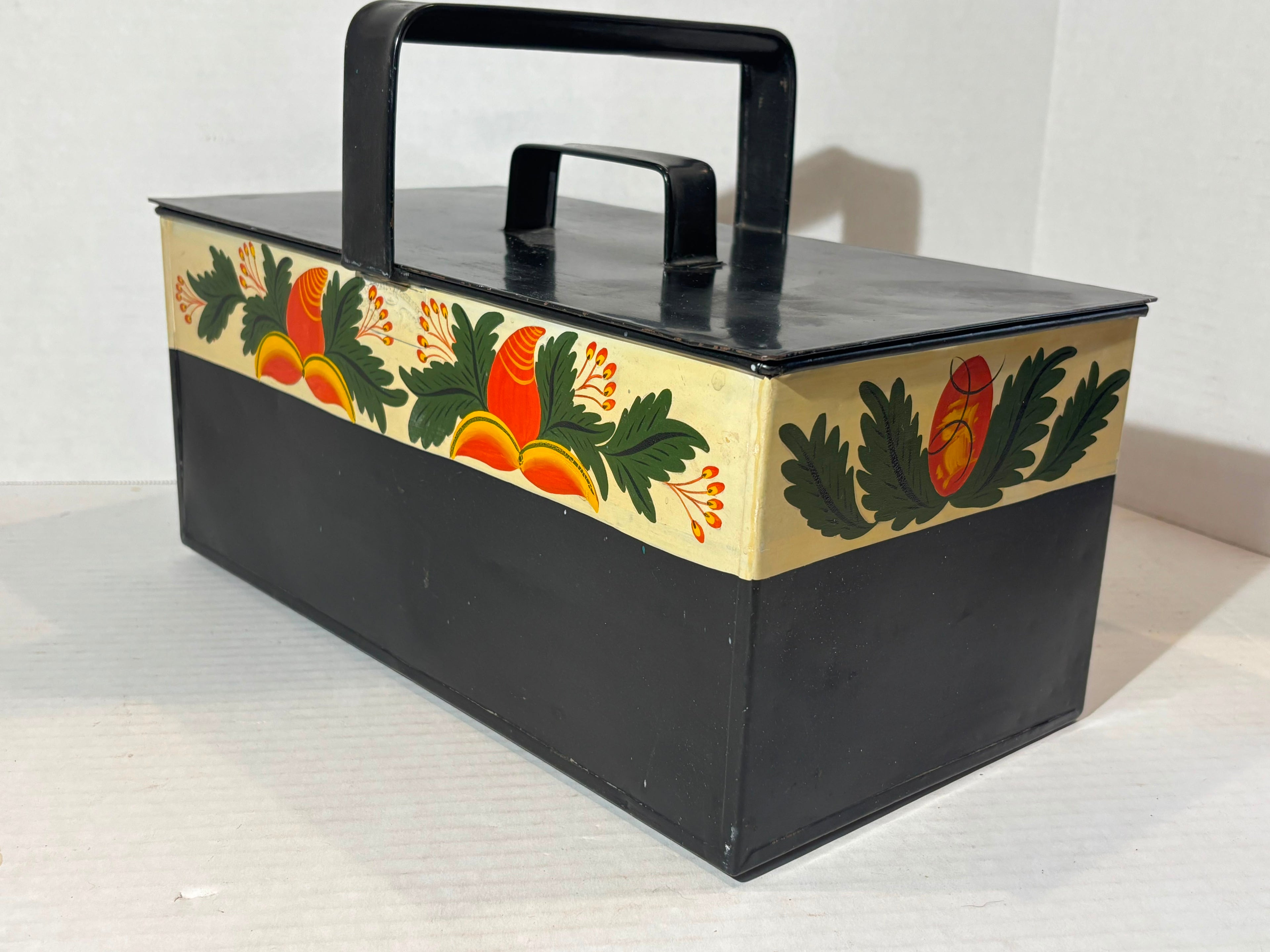 Late 19th Century Painted and Japanned Tin Document Box, attributed to Geo. H. Mason & Co. Boston.