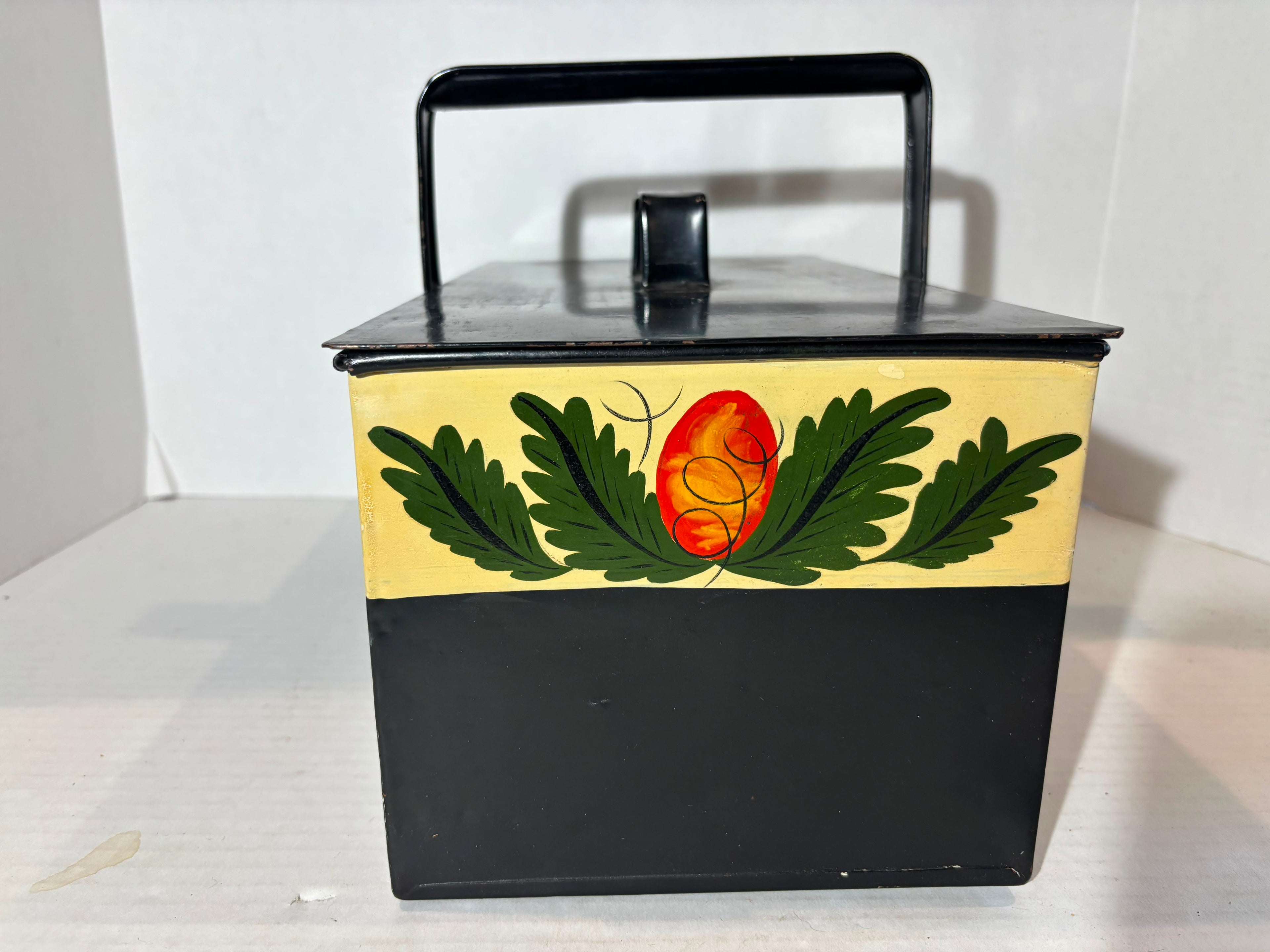 Late 19th Century Painted and Japanned Tin Document Box, attributed to Geo. H. Mason & Co. Boston.