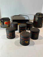 Grouping of American Painted Toleware Pantry Wares, Probably Pennsylvania, Mid-19th Century