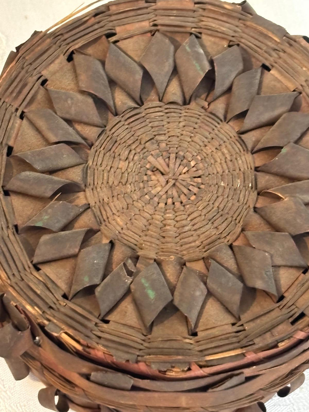 Native American Lidded Fancy Basket Eastern Woodlands, Wabanaki (attributed Penobscot) Late 19th century, circa 1885–1900