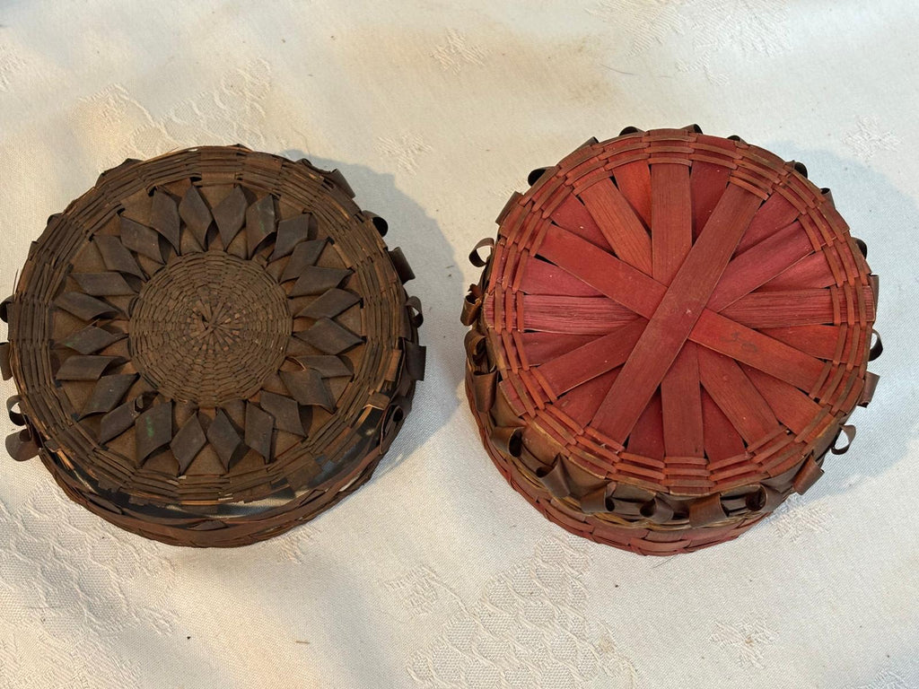 Native American Lidded Fancy Basket Eastern Woodlands, Wabanaki (attributed Penobscot) Late 19th century, circa 1885–1900
