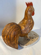 Exceptional Carved and Painted Folk Art Rooster  New England, Circa 1900–1930