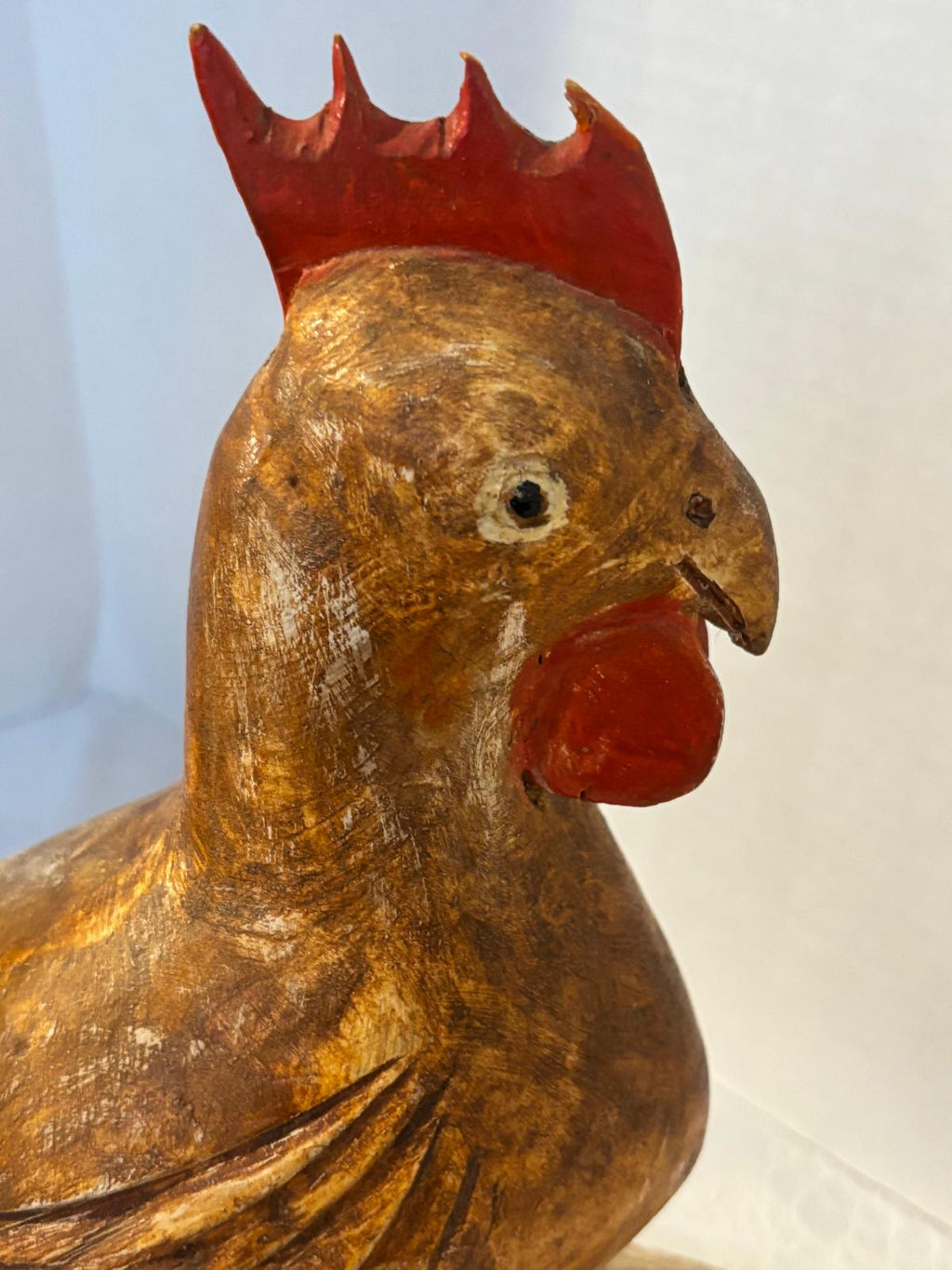Exceptional Carved and Painted Folk Art Rooster  New England, Circa 1900–1930