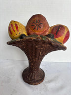 American Polychrome Chalkware Fruit Compote Circa 1900–1915