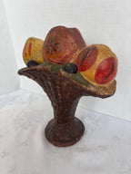 American Polychrome Chalkware Fruit Compote Circa 1900–1915