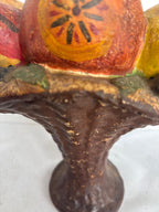 American Polychrome Chalkware Fruit Compote Circa 1900–1915