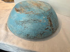 Large Early American Blue-Painted Dough Bowl Late 18th–early 19th century Found in Owensville, Missouri