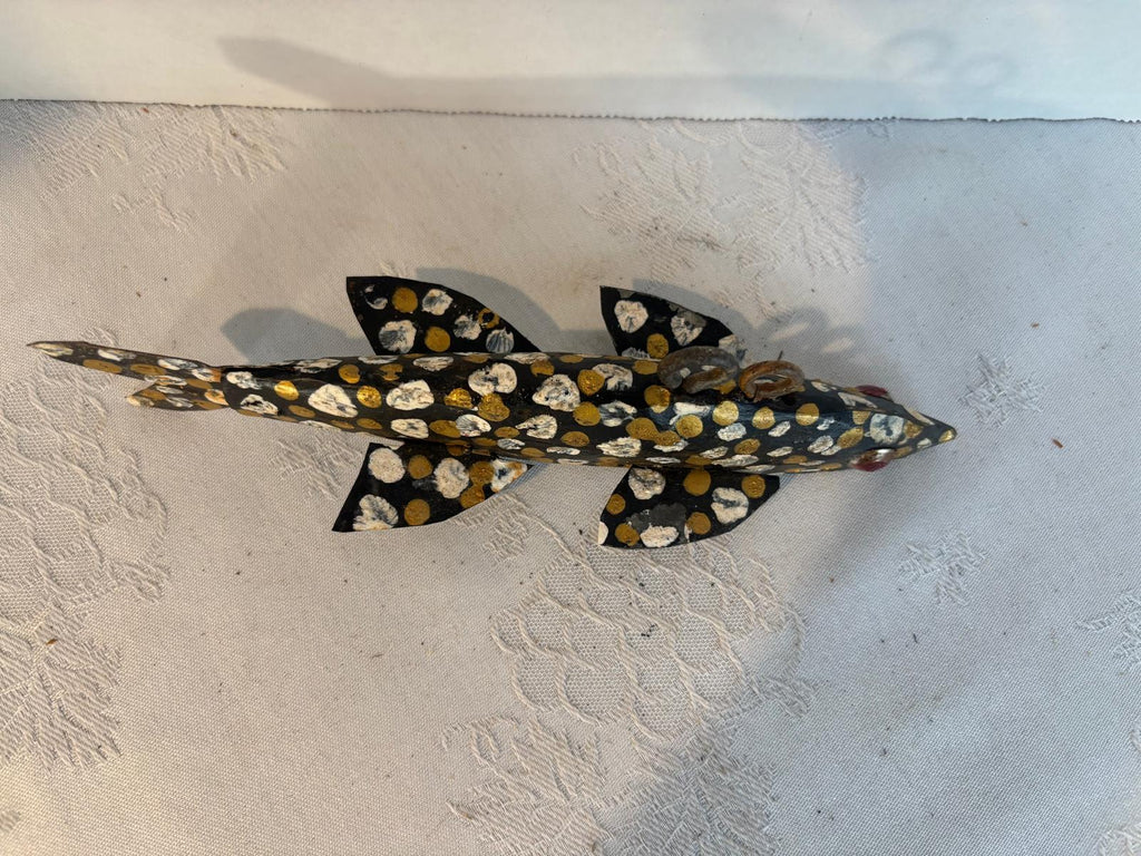 American Folk Art Ice Fishing Decoy Upper Midwest, circa 1935–1955 Sheet metal with applied paint and glass eyes
