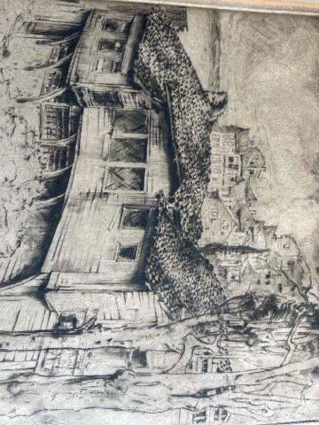 ERNEST D. ROTH (1879–1964)
Exceptional Early Pencil-Signed Etching, Dated 1908