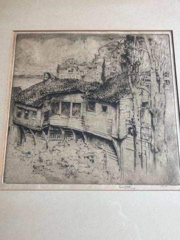 ERNEST D. ROTH (1879–1964)
Exceptional Early Pencil-Signed Etching, Dated 1908