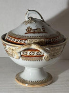 English Neoclassical Staffordshire Covered Sauce Tureen