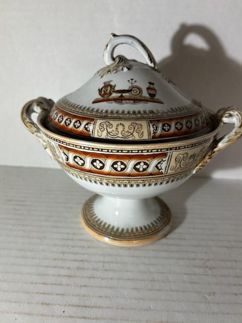English Neoclassical Staffordshire Covered Sauce Tureen