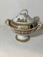 English Neoclassical Staffordshire Covered Sauce Tureen