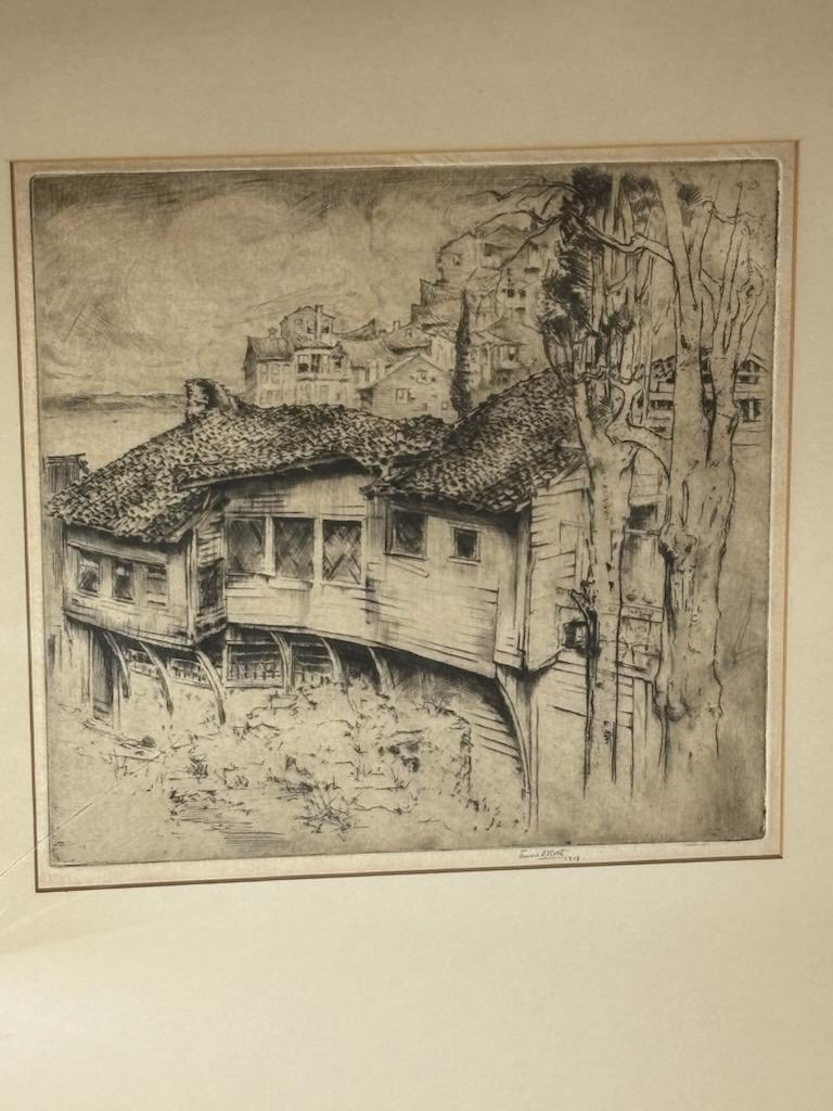 ERNEST D. ROTH (1879–1964)
Exceptional Early Pencil-Signed Etching, Dated 1908