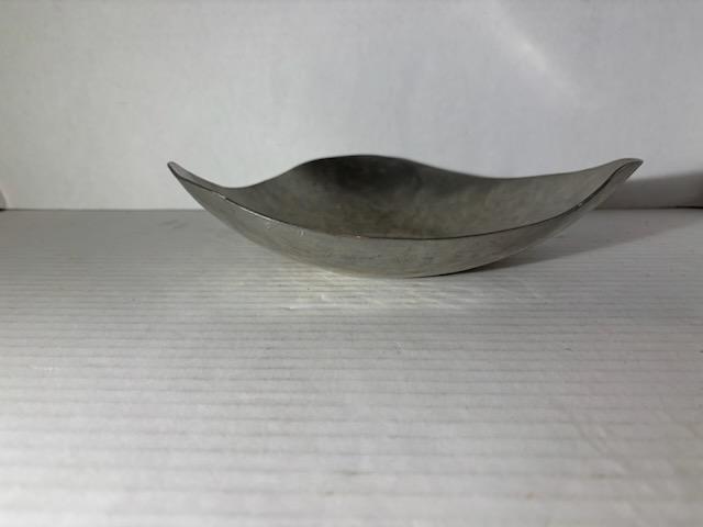 Gene Lesch Free-Form Modernist Pewter Dish
American, circa 1965–1975