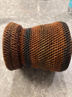 Superb Scandinavian root-twist (rotslöjd) vessel, handmade in Norway or Sweden, ca. 1880–1930.