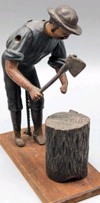 Exceptional German Folk-Art Automaton Woodcutter, c. 1875–1895
