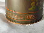 American Painted Tole Coffee Pot, Dated 1892