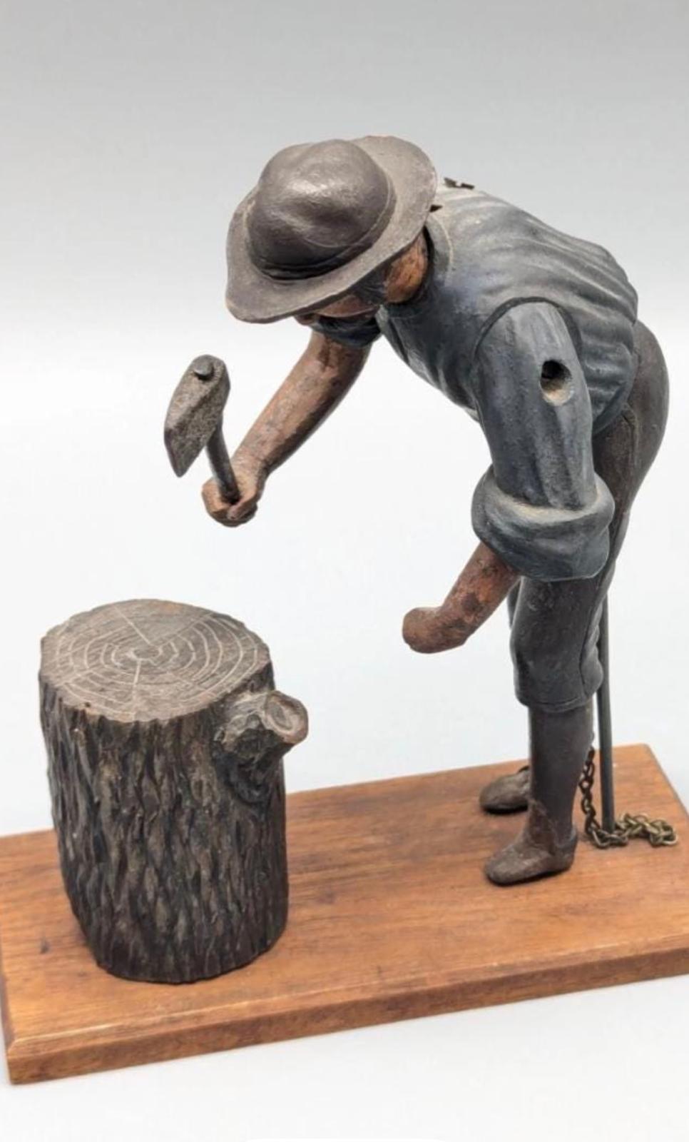 Exceptional German Folk-Art Automaton Woodcutter, c. 1875–1895