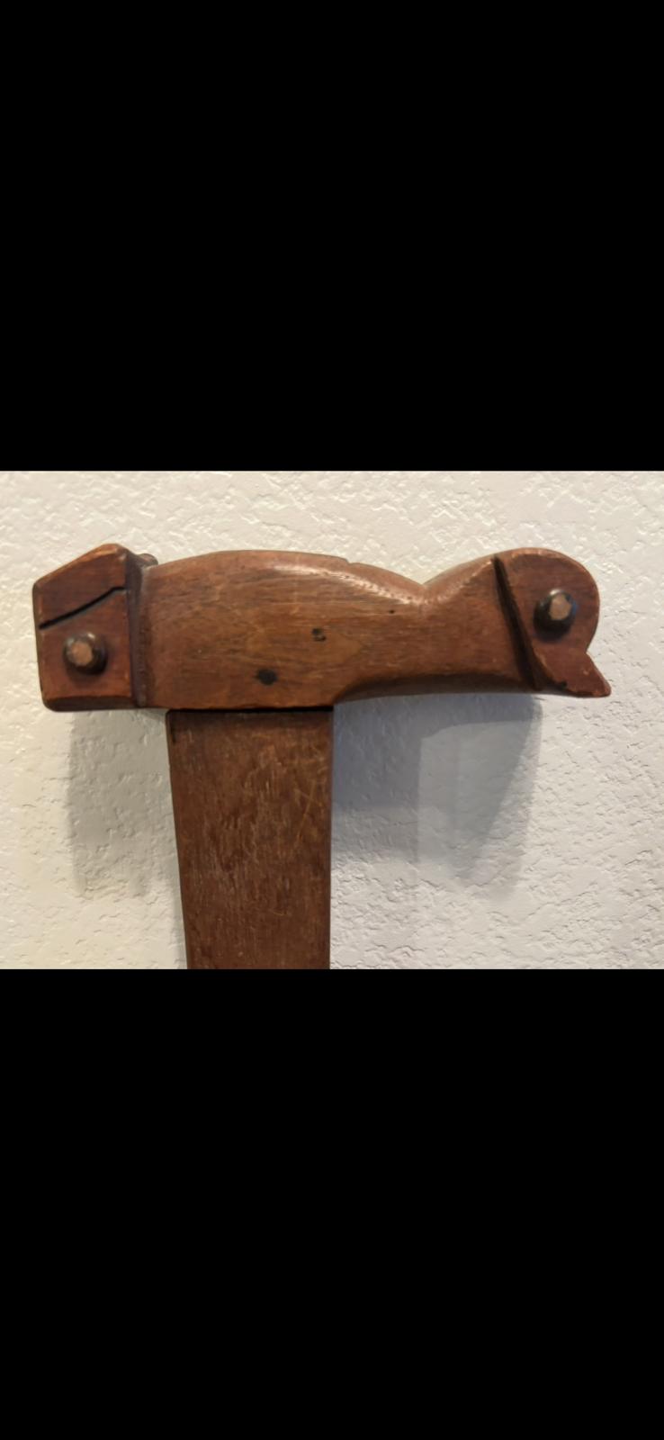 American Folk-Carved Bird-Form Walking Stick, mid–late 19th century