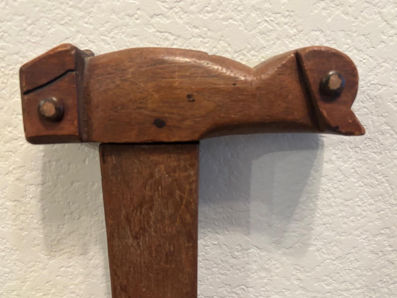 American Folk-Carved Bird-Form Walking Stick, mid–late 19th century
