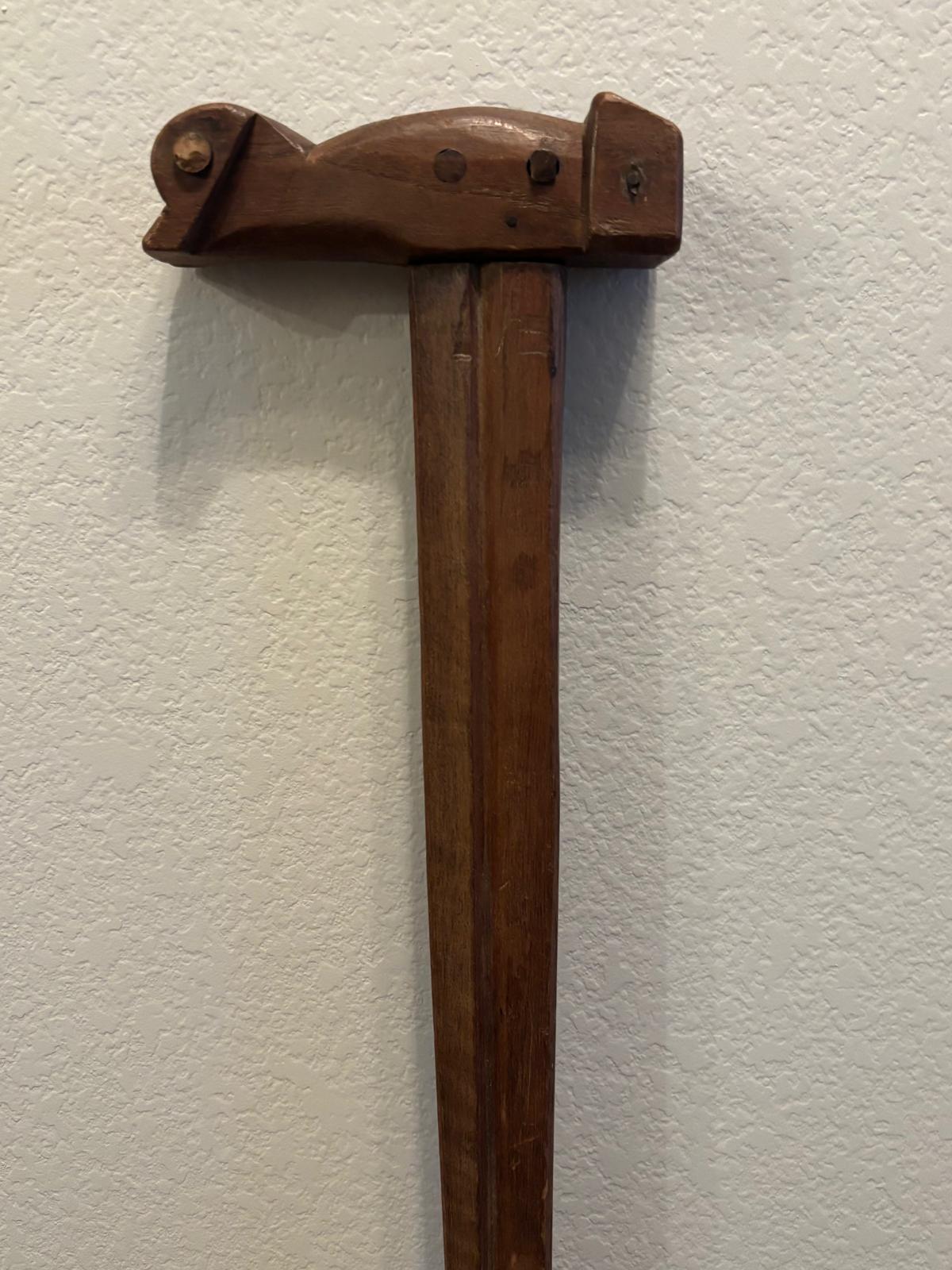 American Folk-Carved Bird-Form Walking Stick, mid–late 19th century