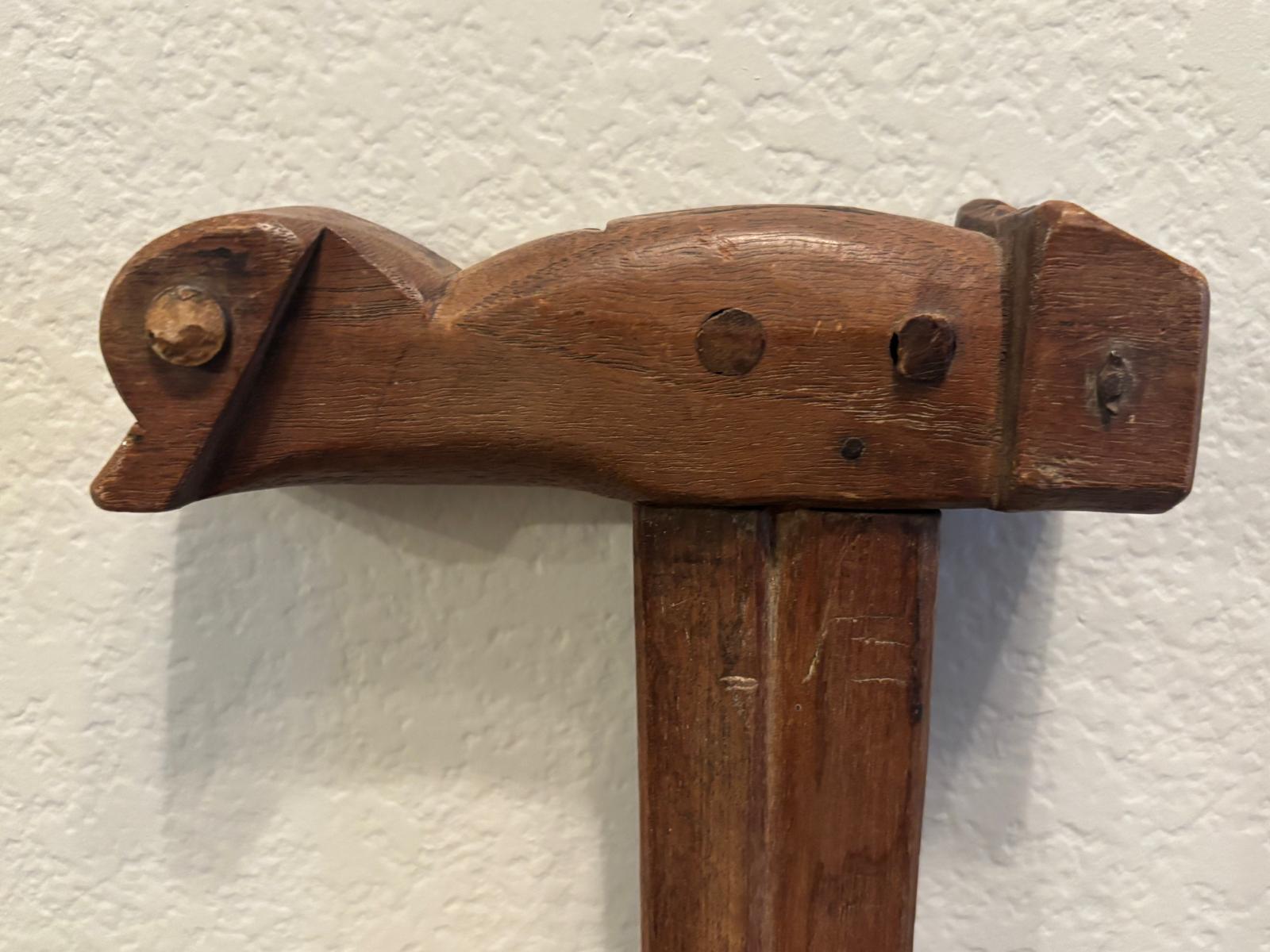 American Folk-Carved Bird-Form Walking Stick, mid–late 19th century