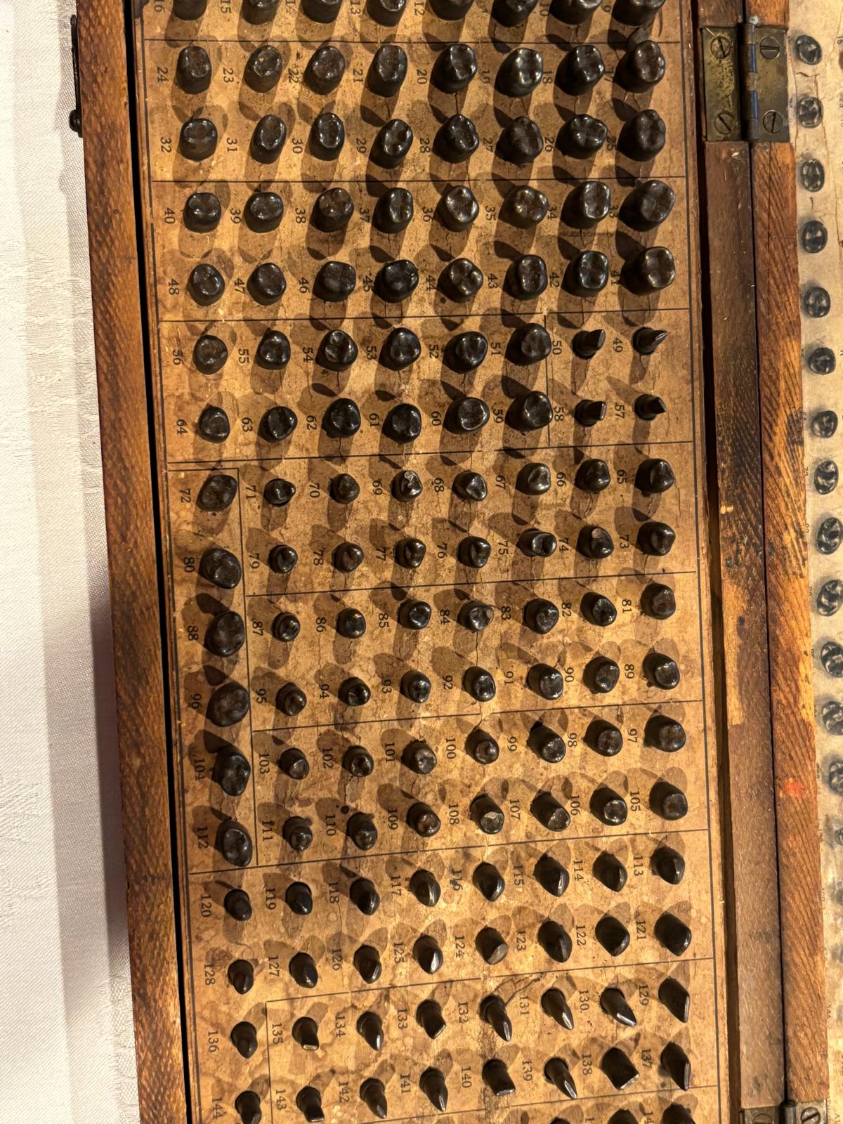 Complete Patented 1910 S.S. White Precision Dental Shell Die & Punch Set