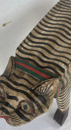 Mexican Folk Art Carved “Tigre” Figure, Guerrero Region, ca. 1940–1960