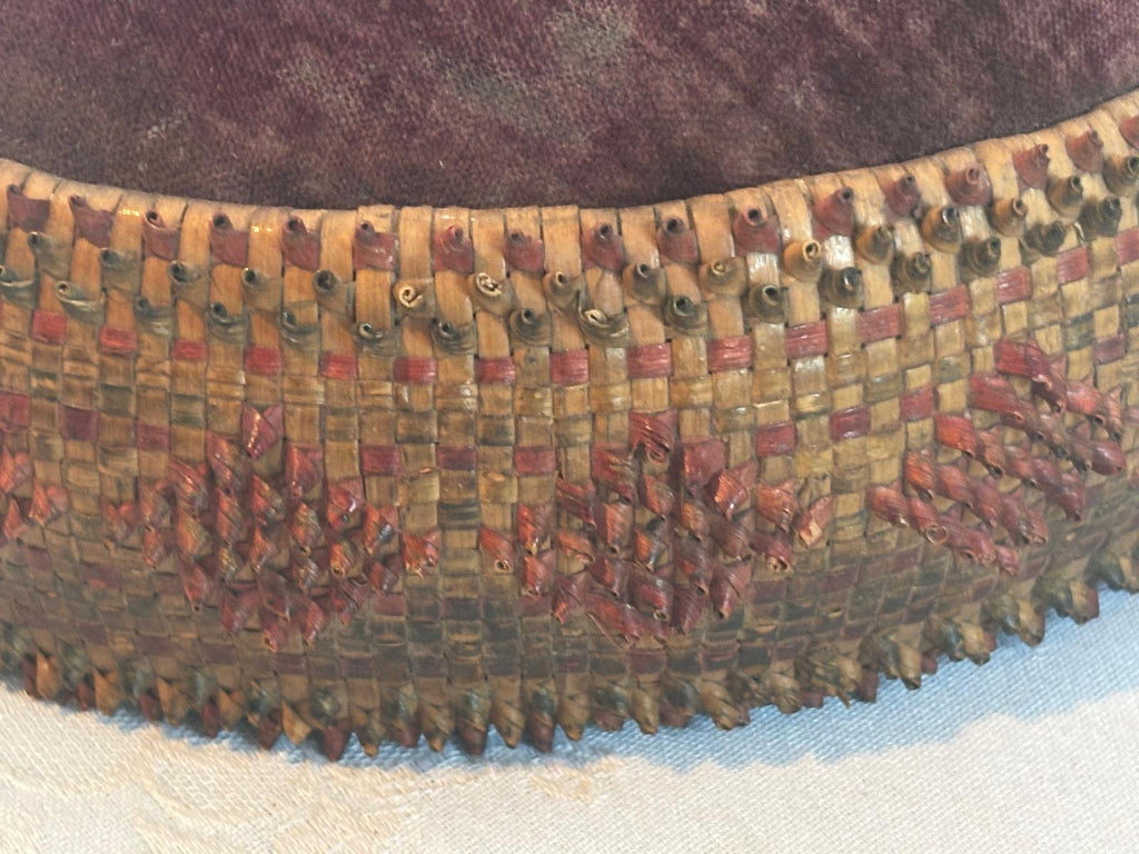 Exceptional Mi’kmaq Curlicue Basketry Pin Cushion