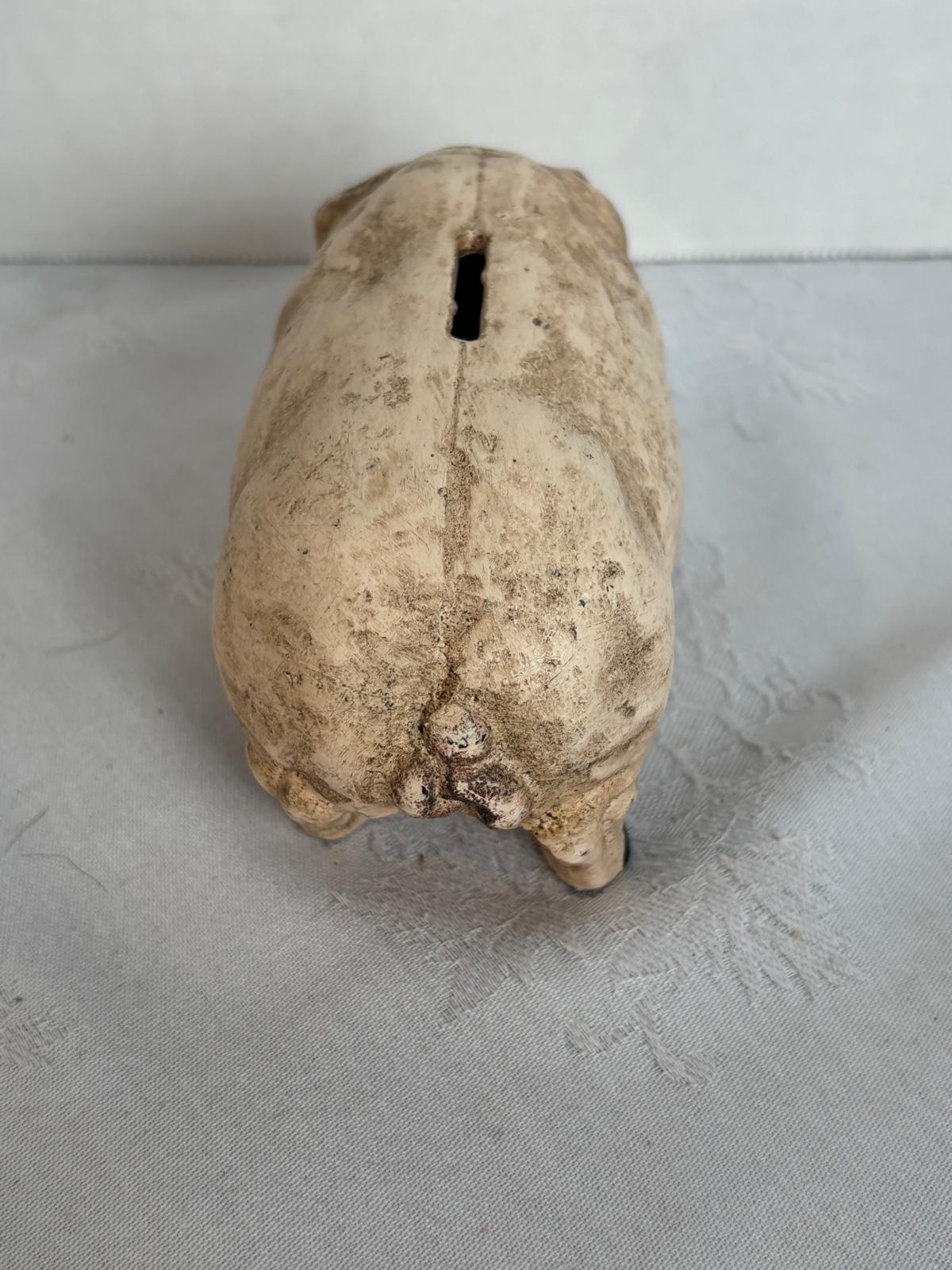 Cast Metal Pig Figure | Still Bank