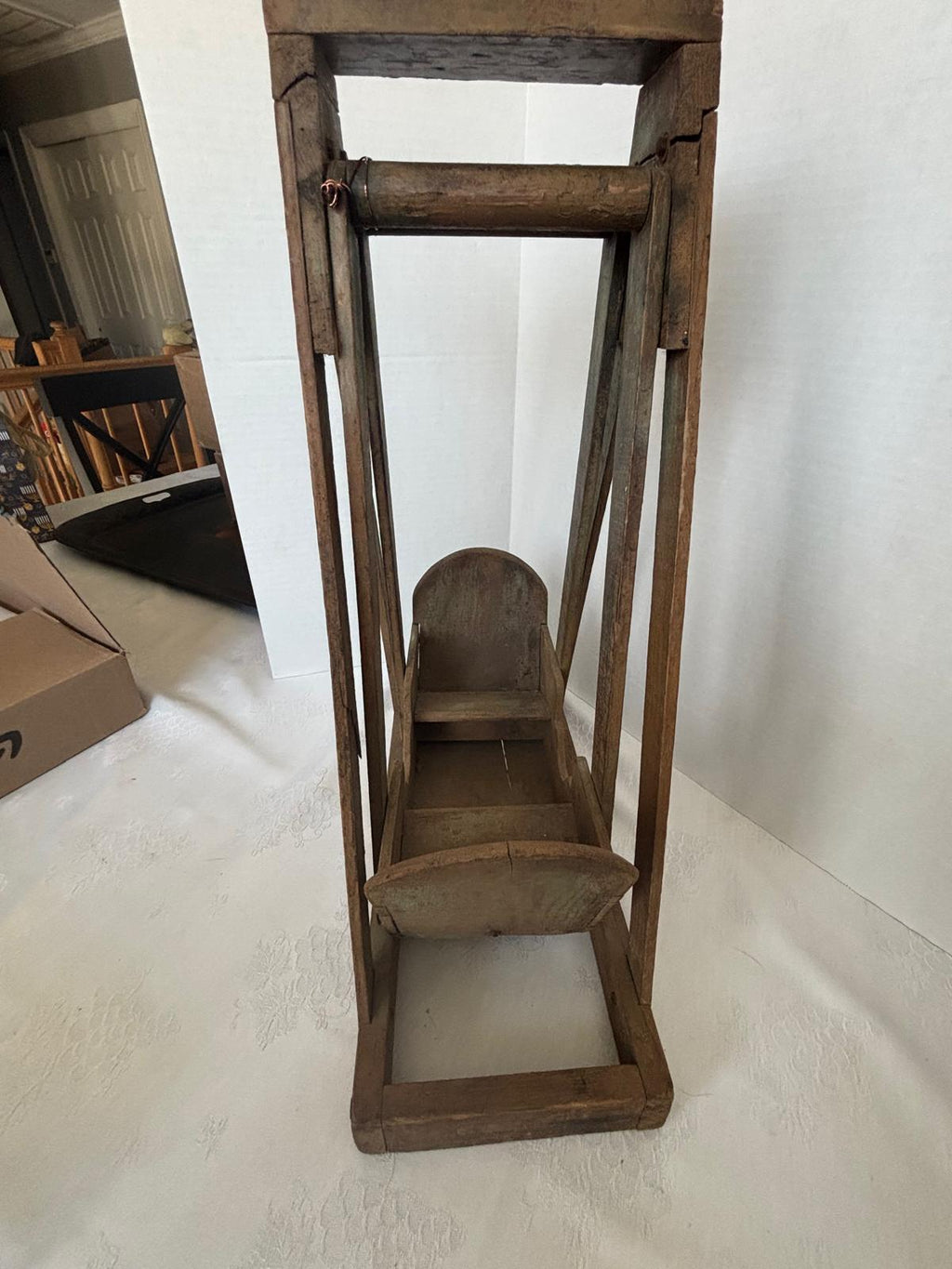 Rare Miniature Salesman’s Sample Freestanding Porch or Yard Swing