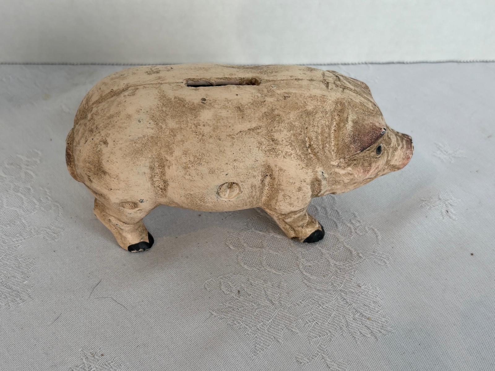 Cast Metal Pig Figure | Still Bank