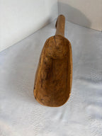 Antique Hand-Carved Wooden Grain Scoop / Trencher Ladle